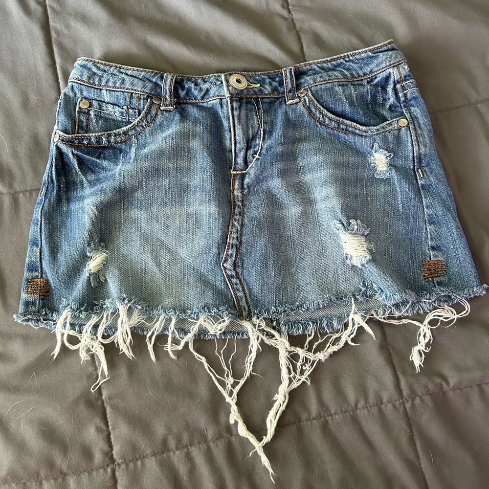 Pink Mini Denim Skirt. Size: 5
